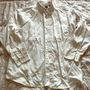 White Collared Long Sleeve Button Down, Size XL